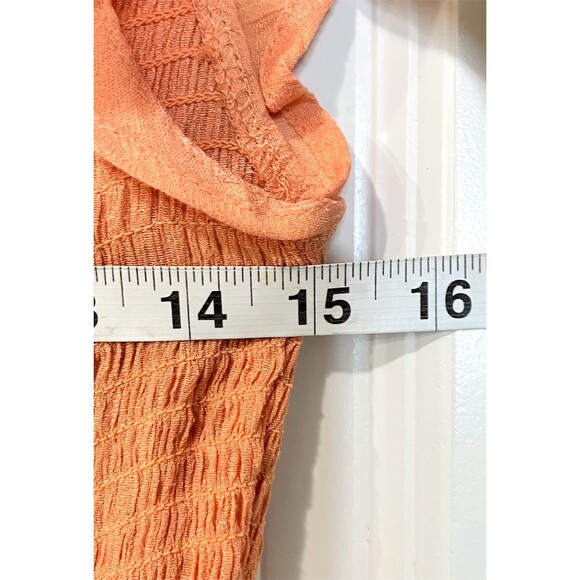 Y2k Smocked Tiered Midi Dress Women’s M Layered Peach Spring Summer Festive - Picture 6 of 10